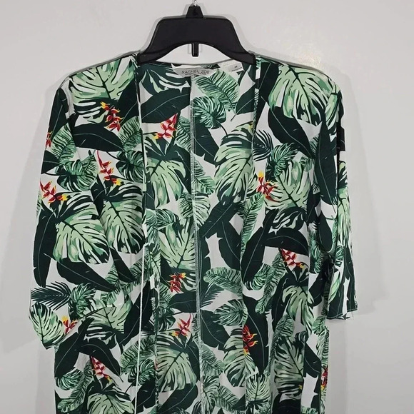 {Rachel Zoe} Curated Monstera Tassel Tie Tropical Long Cover Up Duster - Picture 6 of 16